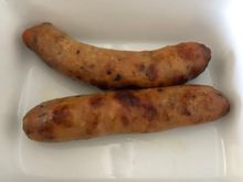 The chicken sausage links were listed as available upon request (not as part of the 3 out of 5 "delish dishes" choices).  So I opted in.  Not bad, but fairly dry and grainy.  Worth getting if you're hungry, tho!