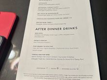 Dessert menu. 