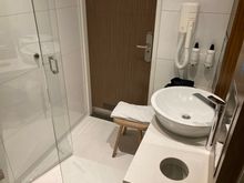 The shower room is indeed a bit small 