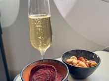 Post-takeoff, was given both nuts and beetroot chips by default