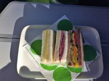 Mid-flight snack sandwiches