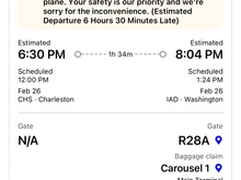 UA2707 delayed until 1830 ET.