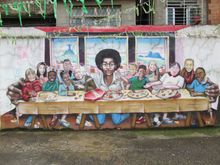 Mural at Church in Rocinha