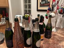 We had an annual Champagne party last evening for about 20 people. This is the result. Kind of interesting when you realize that 1 drank half a glass, 3 were teetotalers and two drank beer only! 