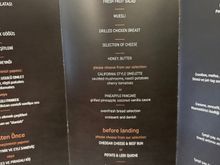 Menu KUL - SYD