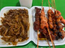 Dinner! I’ll leave you to figure out what was on the sticks. Let’s just say, it wasn’t chicken breast…