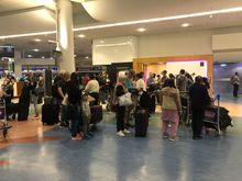 The Queue at 07:27 for Premium Check in