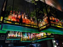 And if you don’t feel like cocktails, they have a good bottle selection, too. This isn’t even all of it, there’s way more behind the bar.