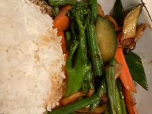 Salmon teriyaki bow 2 commes with salmon as option (see above)