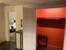 Right of the entrance is a big closet 