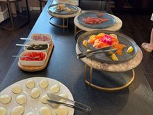 Club breakfast spread