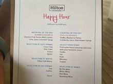 Happy hour menu