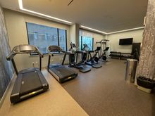 Gym was small but sufficient.