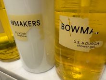 Bottle with labels worn off.