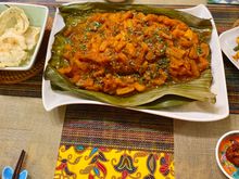 Ikan assam pedas ( Baked snapper in tamarind , etcetera )