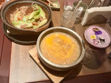 Lobster crackling rice puffs soup