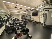 Fitness center in basement