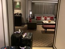 The entrance of the room and on the right side there is a bathroom (sadly the toilet's power to drain was slightly questionable at best)  