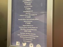 Sign in elevator lists Regency Club. Asked FD — instructed it’s only open for special occasions/weddings. 