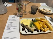 Cod with fries instead of roast vegs