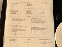 breakfast menu - but platinum/titanium only get pastries, parfait, and coffee (or maybe $14.00 to something here)