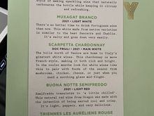 Westbound JFK - SFO Wine Menu.