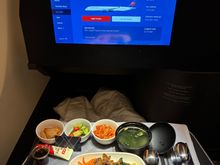 Sides were great; rice in main dish partly overcooked/heated 