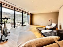 Installed daybeds and exercise bike in the penthouse room