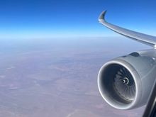 This was the view from Seat 5K on A35K from DOH-JFK; I would choose 5A next time as the sun was hitting my face for most of the time. Sunscreen helped out though!