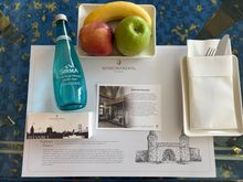 The white box contained 3 peanut butter chocolate rondos from Amandine downstairs - as usual they had no chance of survival