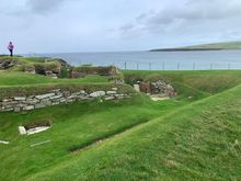 Skara Brae on a strong wind day