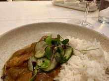 Chicken curry + Manhattan 