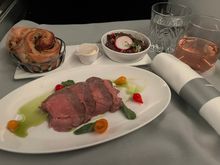 Beef starter. I enjoyed this. Ate one bite of the side salad and decided it wasn’t worth the calories. 