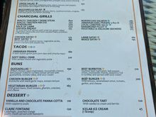 Food menu