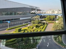 A view of the outside on my way to the bus gates