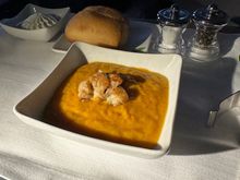 Soup. Came in a smaller plate, but I wouldn’t be surprised if it was due to ordering later on. 