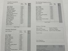 Laundry pricing