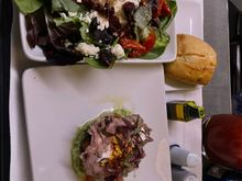 Salad gone sideways. Decent beef appetizer