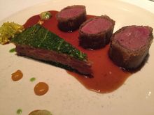 Main: Deer (mariné au poivre Wayanad, pressé de choux et de coings, jus de chevreuil iodé et clémentine Corse) * the venison was amazing but I barely ate the cabbage side.