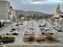 This picture was the picture of the back lot when hotel staff told me they were "full" 