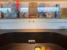 Lounge food and JL memorabilia