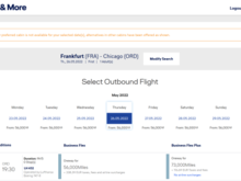 No award redemptions in 1st via Miles & More