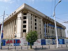 Abandoned government construction. Not an uncommon sight here.