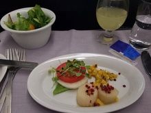 scallop appetiser; EWR-CPH