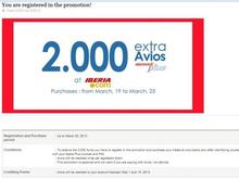 Iberia 2000 avios promotion