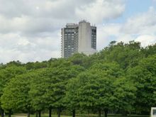 My Room at the Park Lane as seen from the Queen's Garden behind Buckingham Palace.