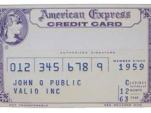 AMEX plastic credit card from 1959
