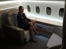 La Première Suite - Flight Attendant seated