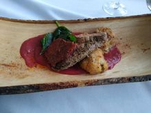 roasted duck with risotto dumplings