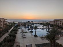 View from room just after sunset.